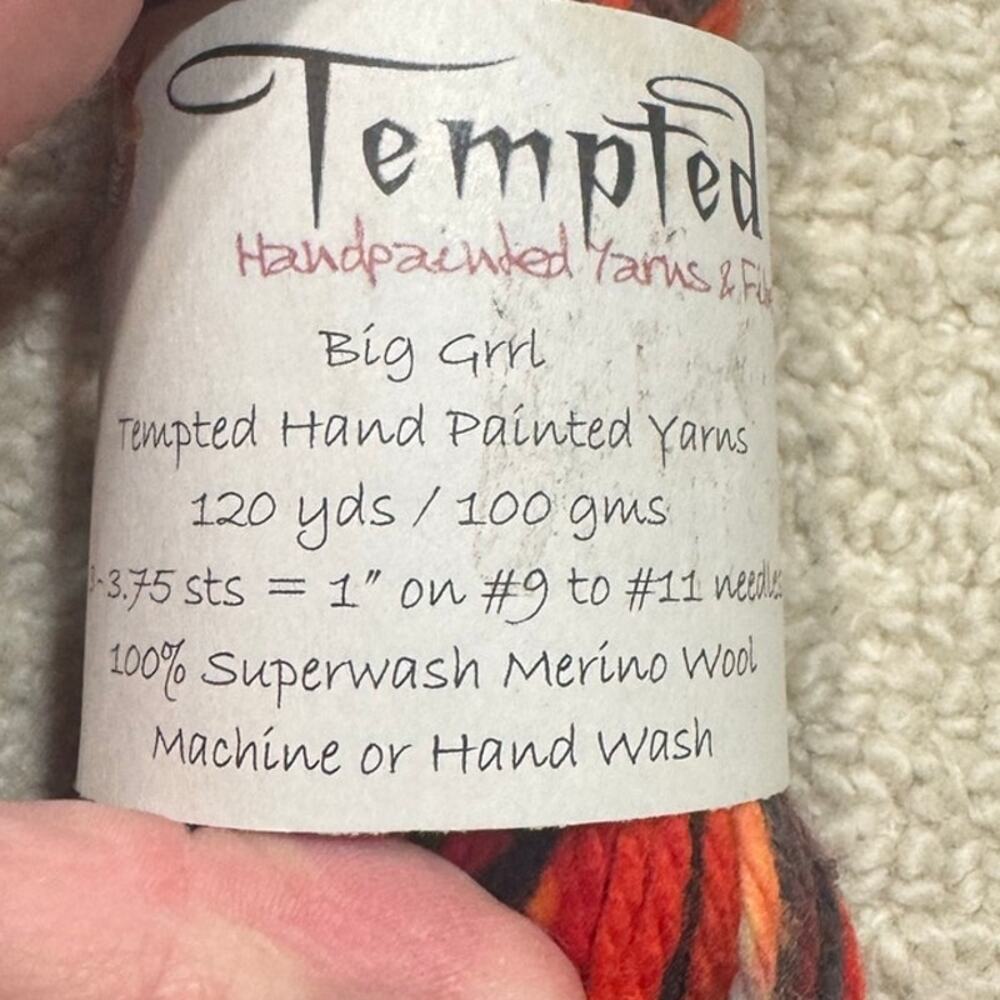 Y2K Tempted Big Grrl Hand Painted Yarn 120 Yds 1 Hank Superwash Merino Wool Poke